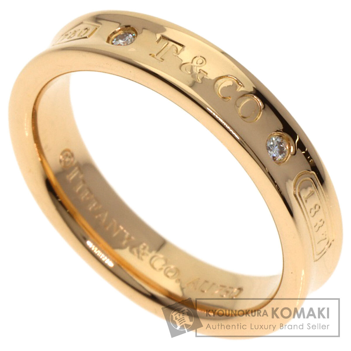 TIFFANY&Co. ティファニー 1837 ナロー 2P ダイヤモンド リング・指輪
