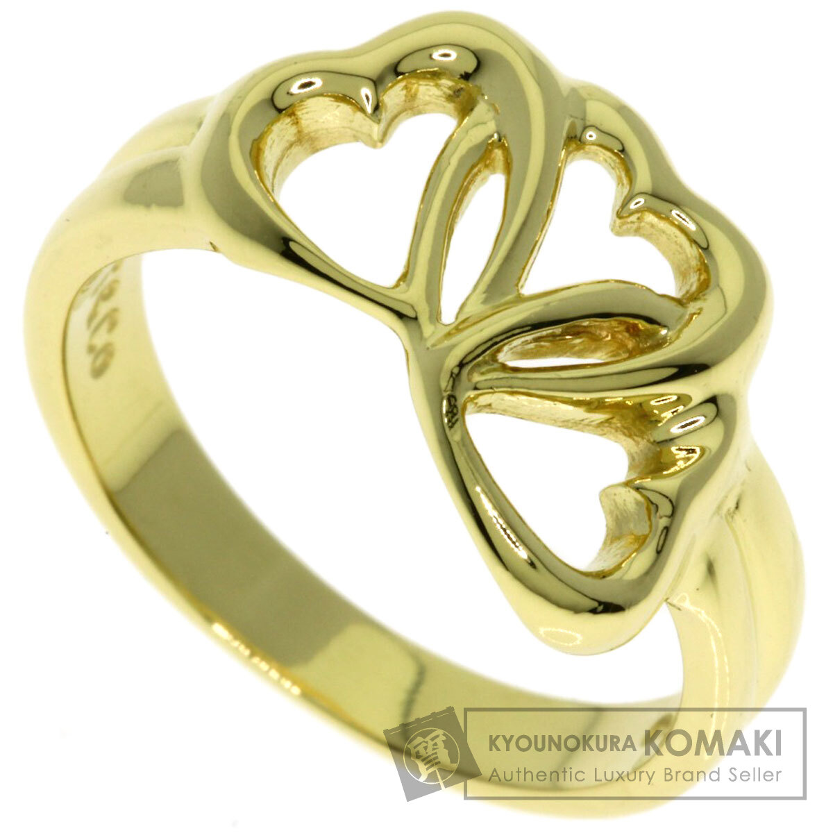 TIFFANY&Co. ティファニー トリプルハート リング・指輪 K18イエロー