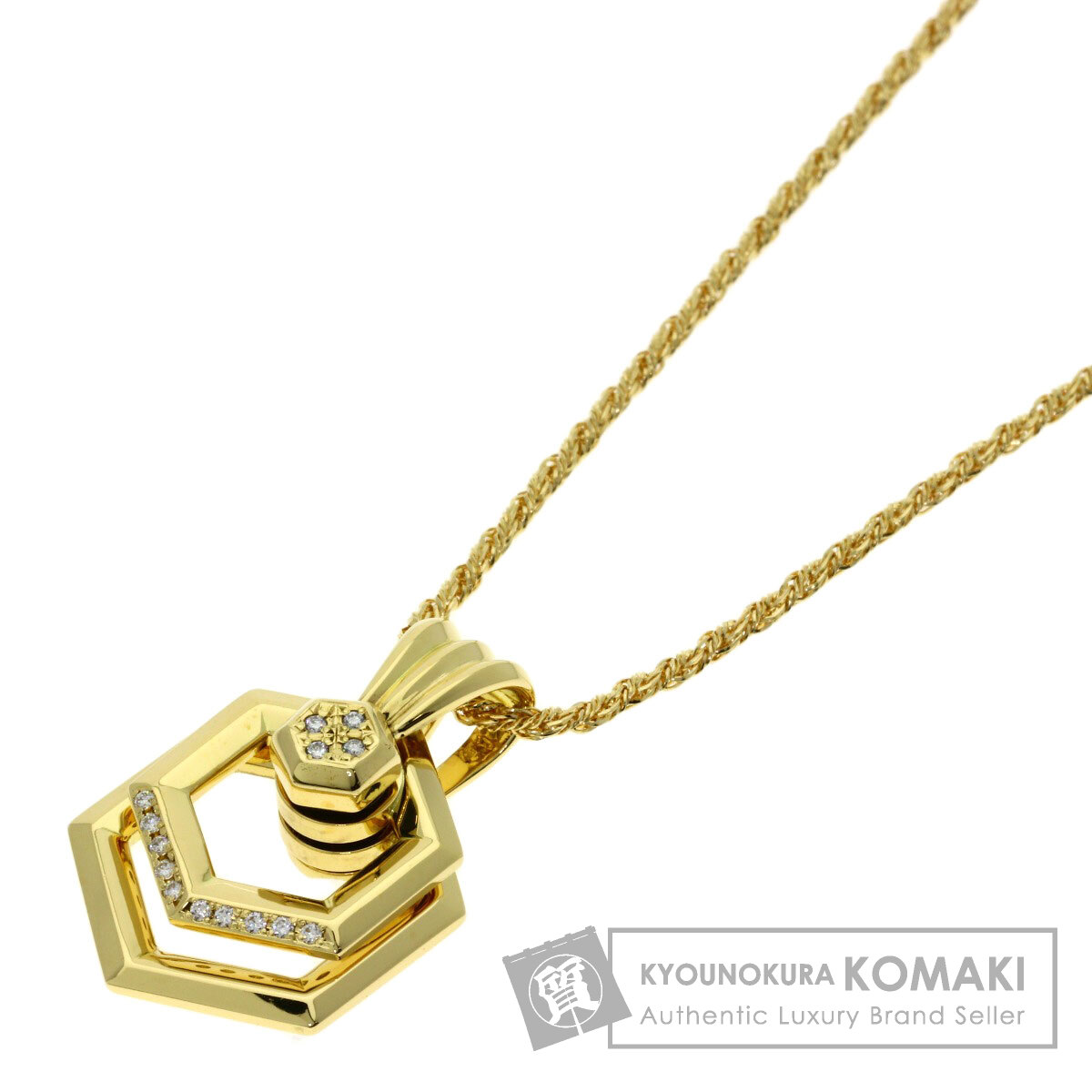 WALTHAM ウォルサム スウィング ダイヤモンド ネックレス K18イエロー