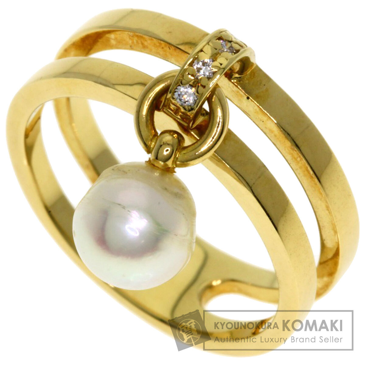 MIKIMOTO ミキモト パール 真珠 6mm ダイヤモンド リング・指輪