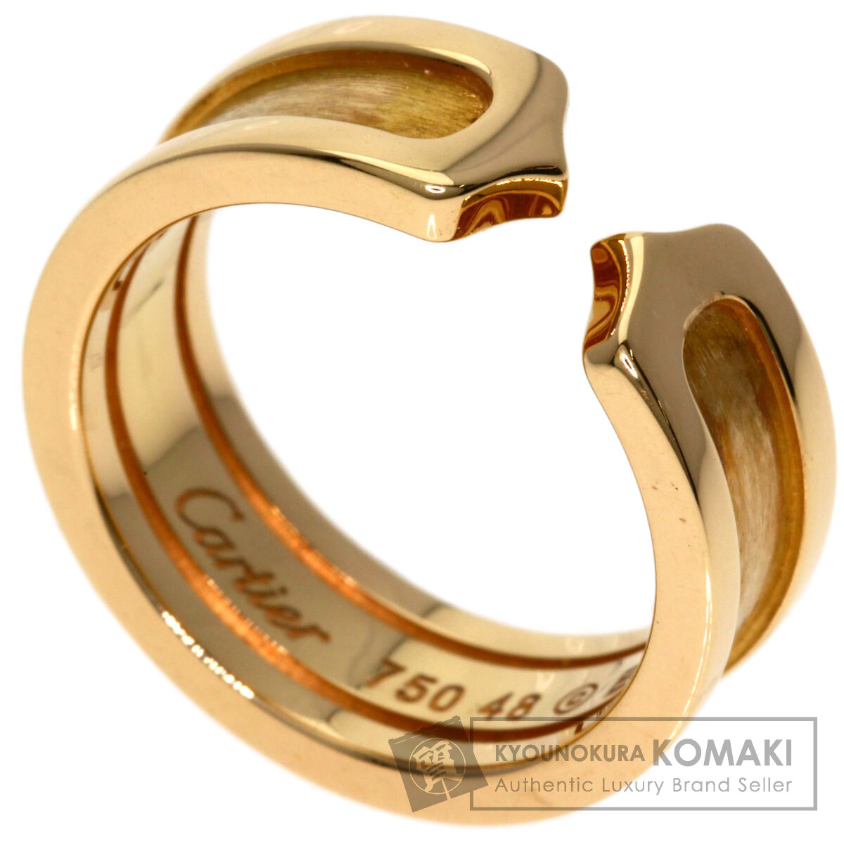 カルティエ　Cartier 2Cリング　#48 Cartier カルティエ 2Cリング #48 8号 K18YG K18PG K18WG