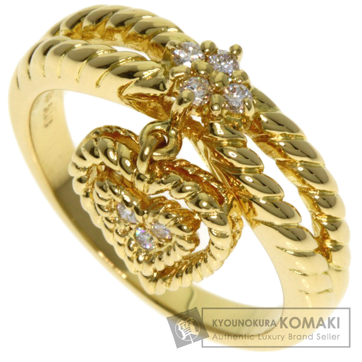 MIKIMOTO ミキモト ハートモチーフ ダイヤモンド リング・指輪