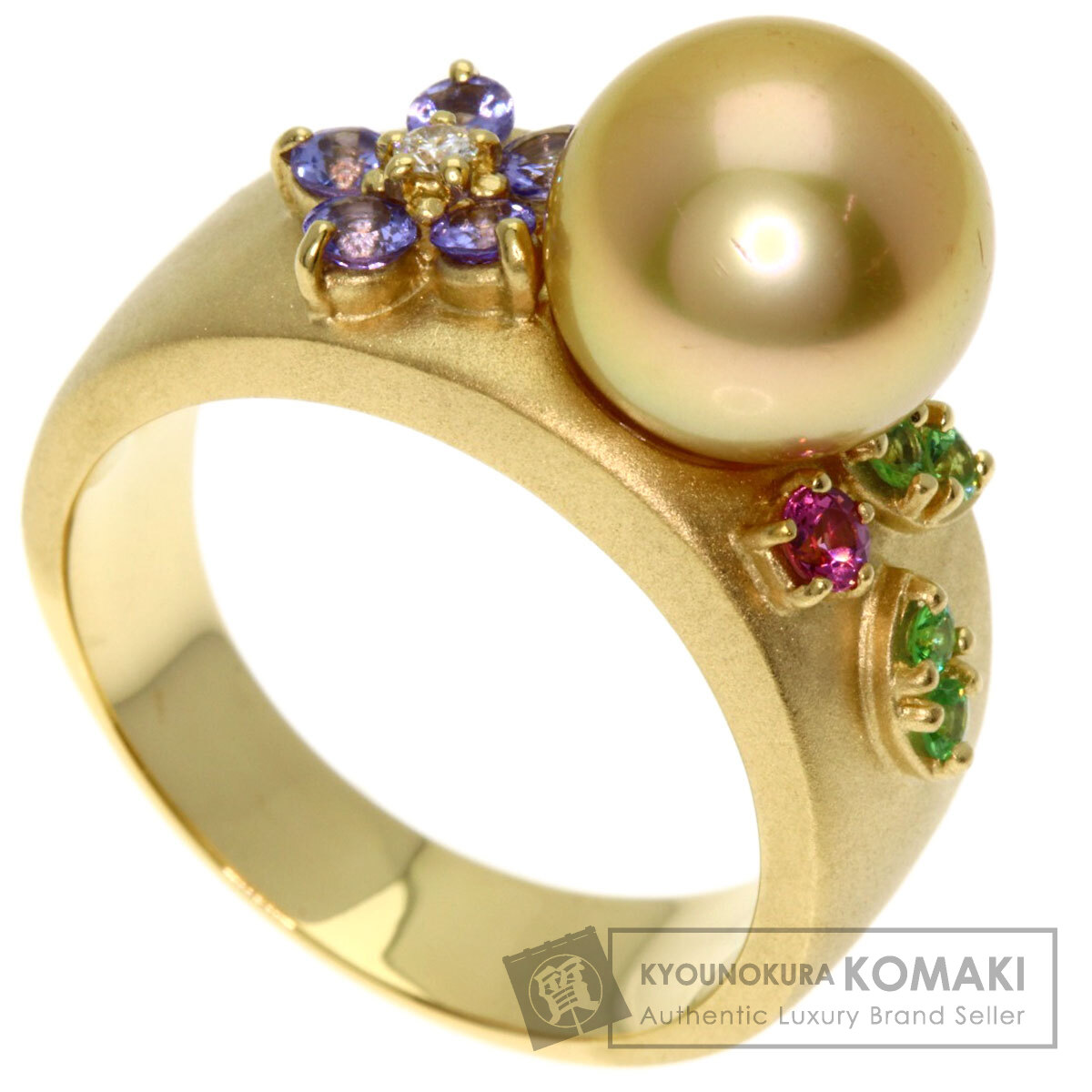 TASAKI タサキ ゴールデンパール 真珠 ダイヤモンド カラーストーン