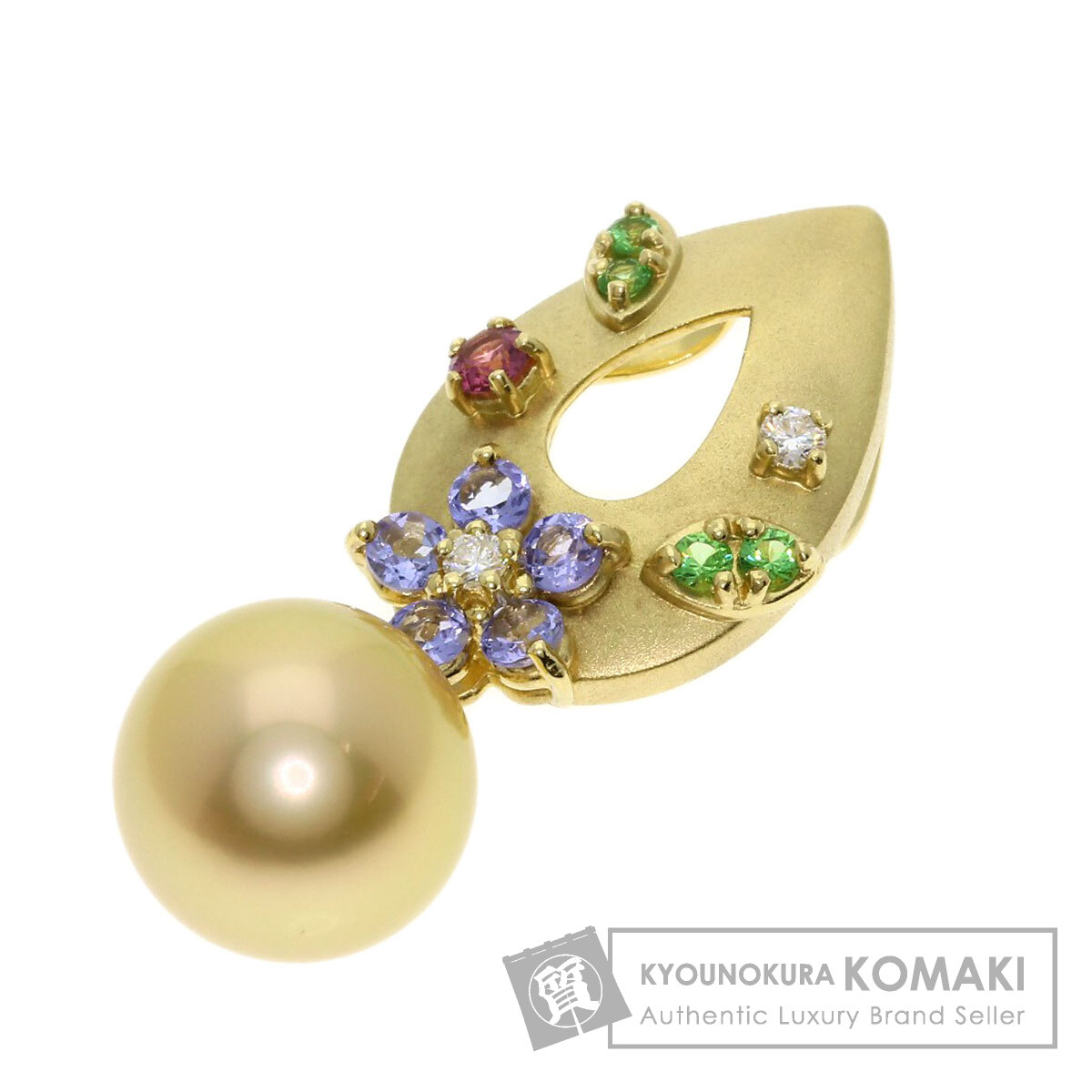 タサキ　ゴールデンパール 10ミリ ペンダントトップ　K18 ダイヤモンド TASAKI タサキ 田崎 ダイヤゴールデンパールネックレス K18 YG