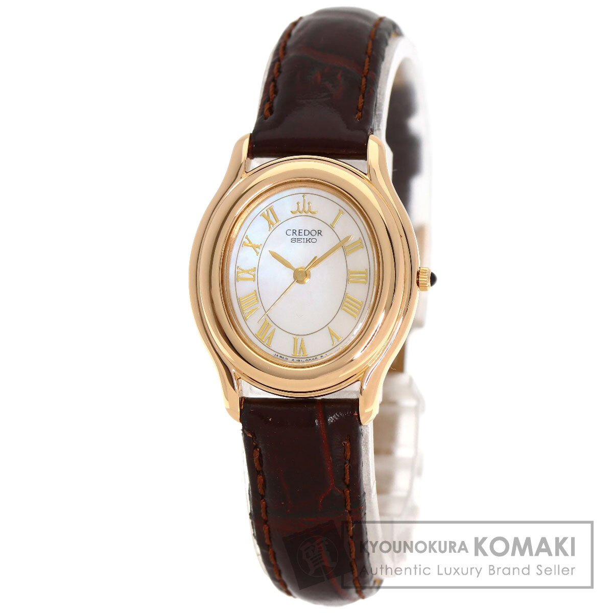 SEIKO セイコー 4J81-5030 クレドール オーバルフェイス 腕時計 K18