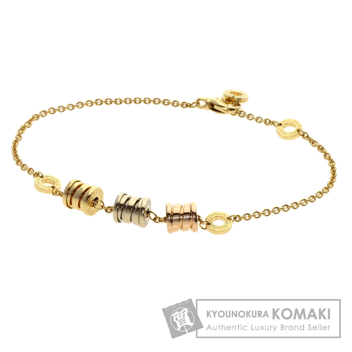 美品　BVLGARI ブルガリ　ロープブレスレット　ネイビー　ゴールド　リング 美品 BVLGARI ブルガリ ロープブレスレット ネイビー ゴールド リング