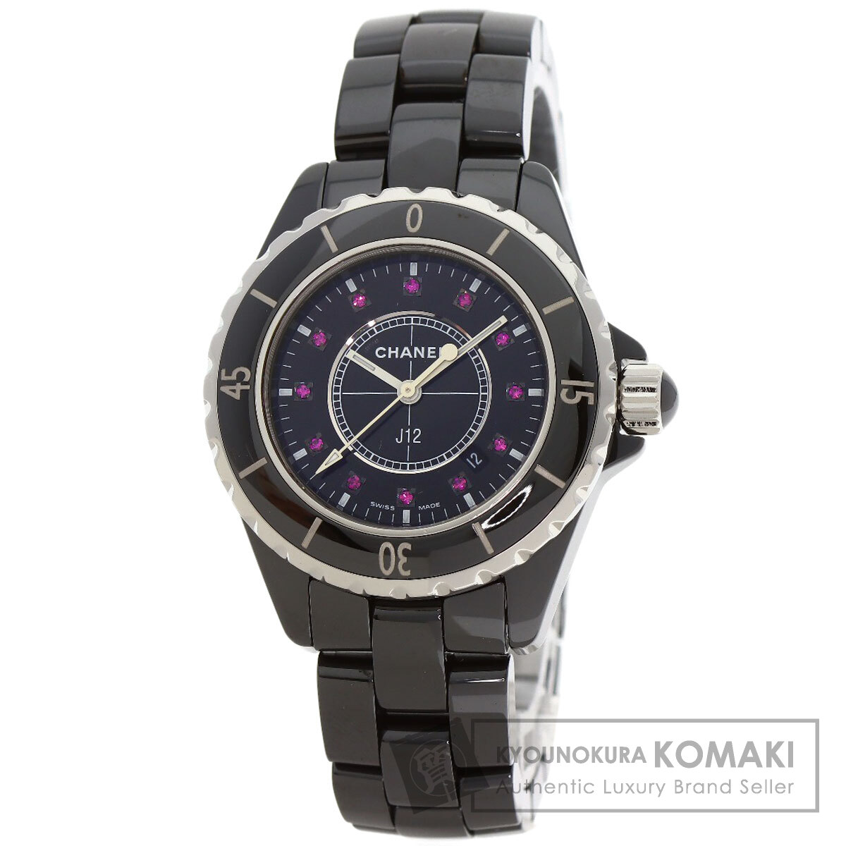 シャネル 腕時計 J12 33mm 12P ルビー
