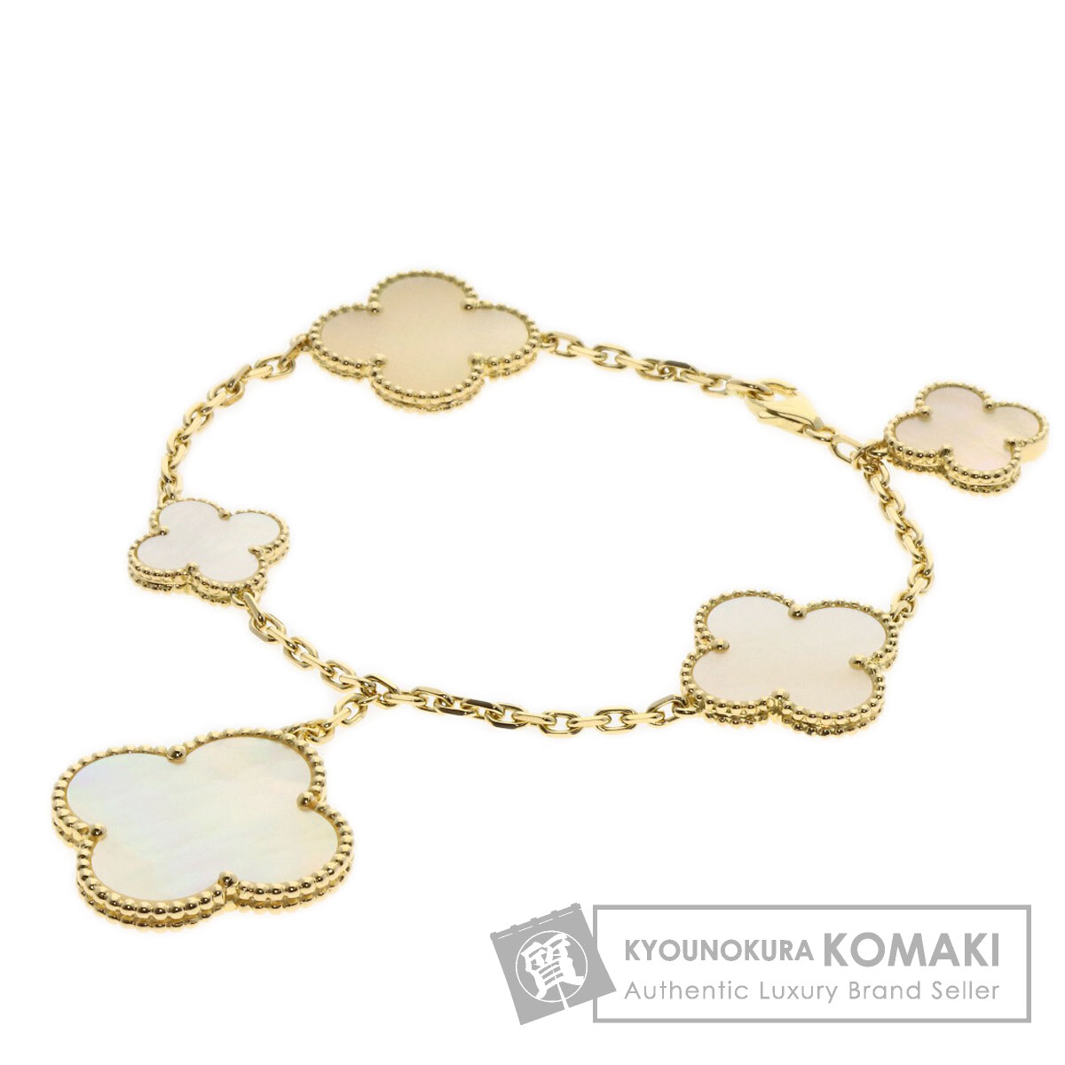 ヴァンクリーフ＆アーペル ブレスレット マジックアルハンブラ ホワイトシェル 5モチーフ