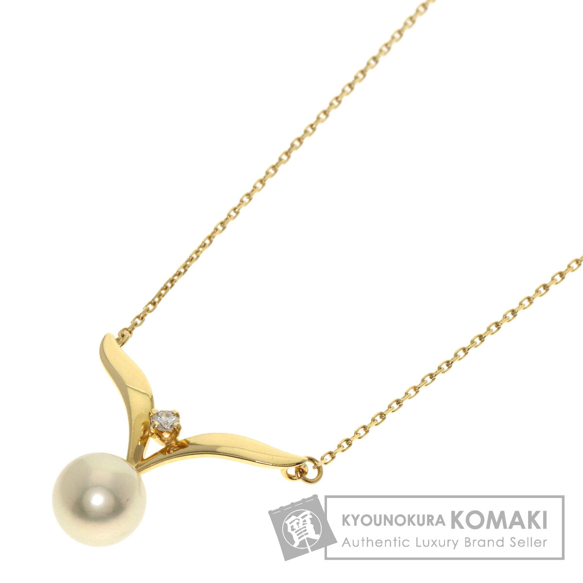 MIKIMOTO ミキモト パール 真珠 ダイヤモンド ネックレス K18