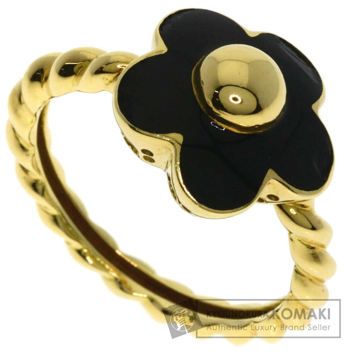 ポンテヴェキオ リング・指輪 フラワー モチーフ オニキス