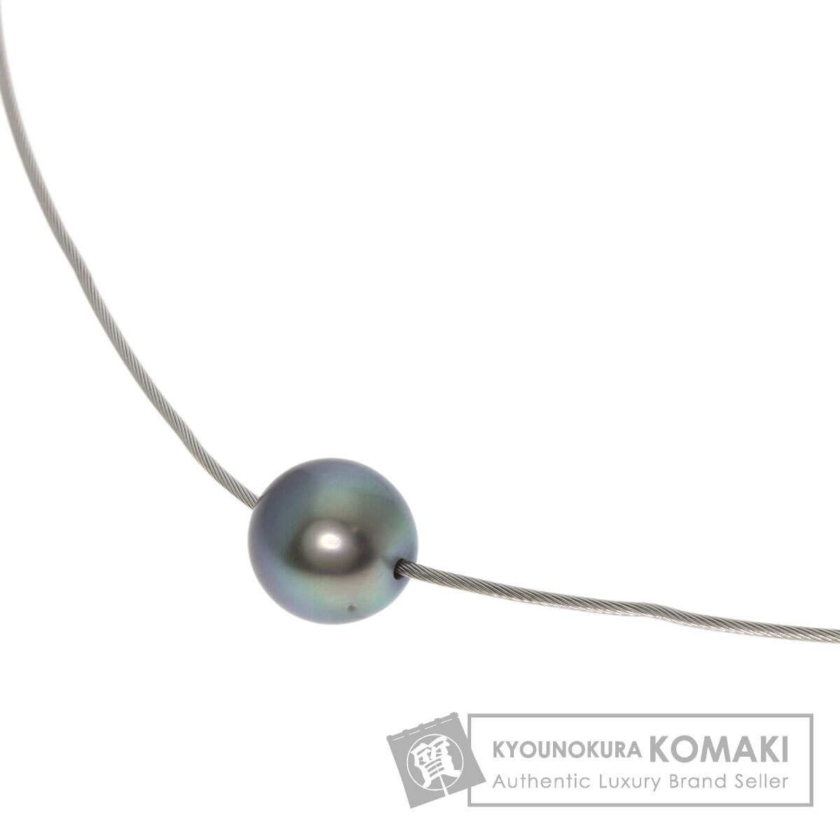 タサキ ネックレス ブラックパール 真珠 ワイヤー