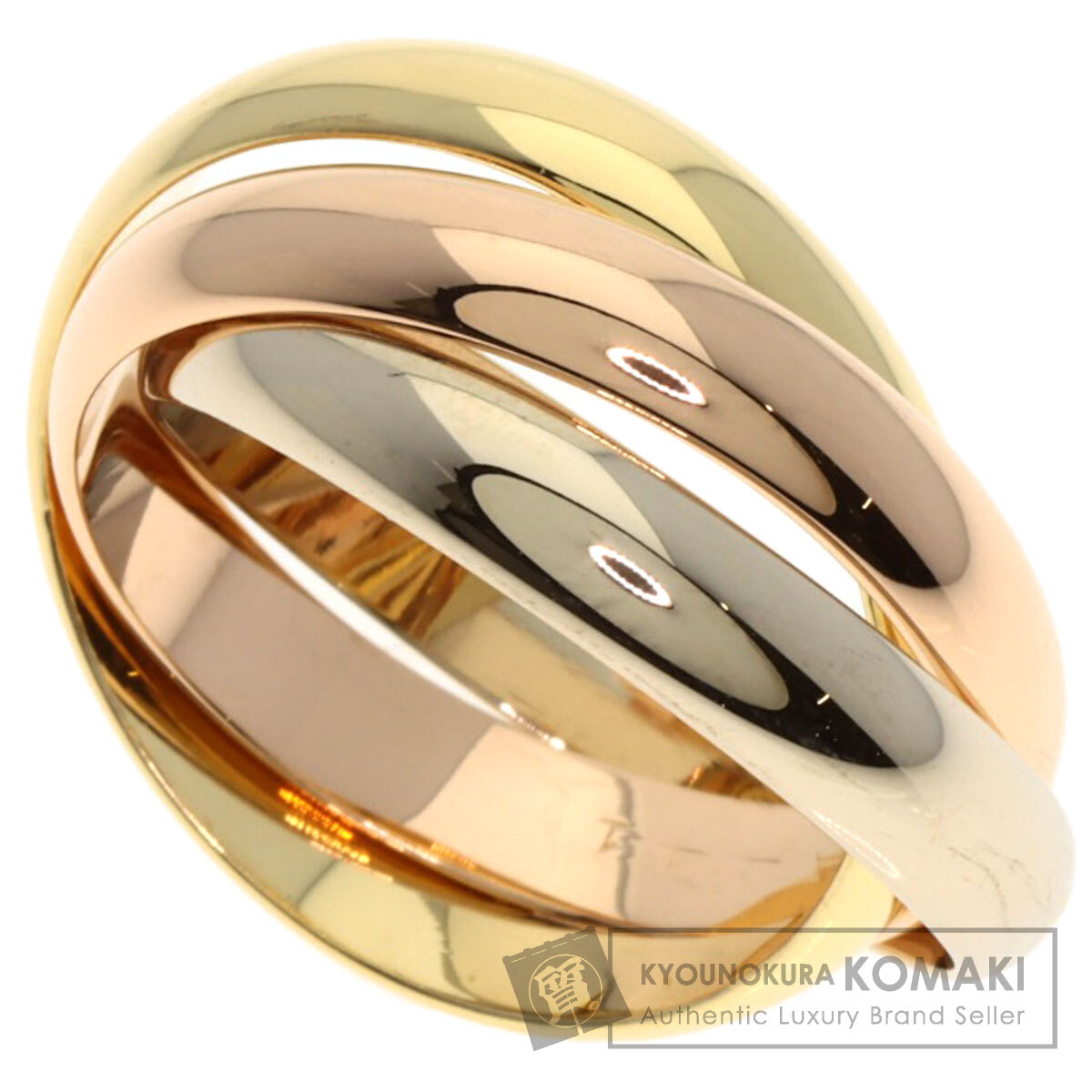 カルティエ　トリニティリング　SM 57 K18 CARTIER カルティエ トリニティ #57 リング・指輪 K18イエロー