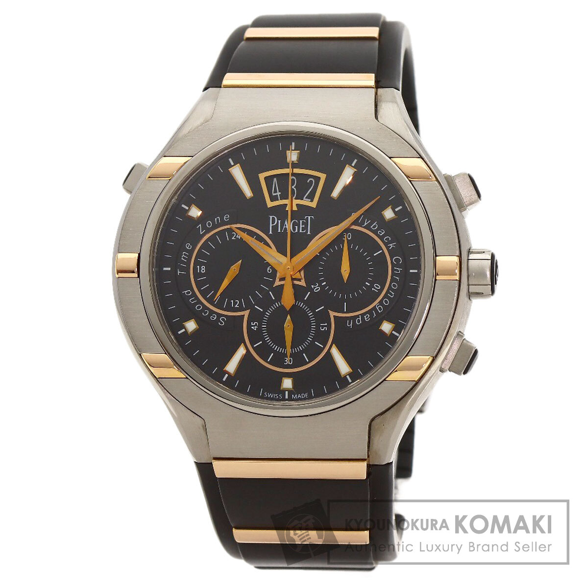 ピアジェ 腕時計 ポロ45 フライバック クロノグラフ