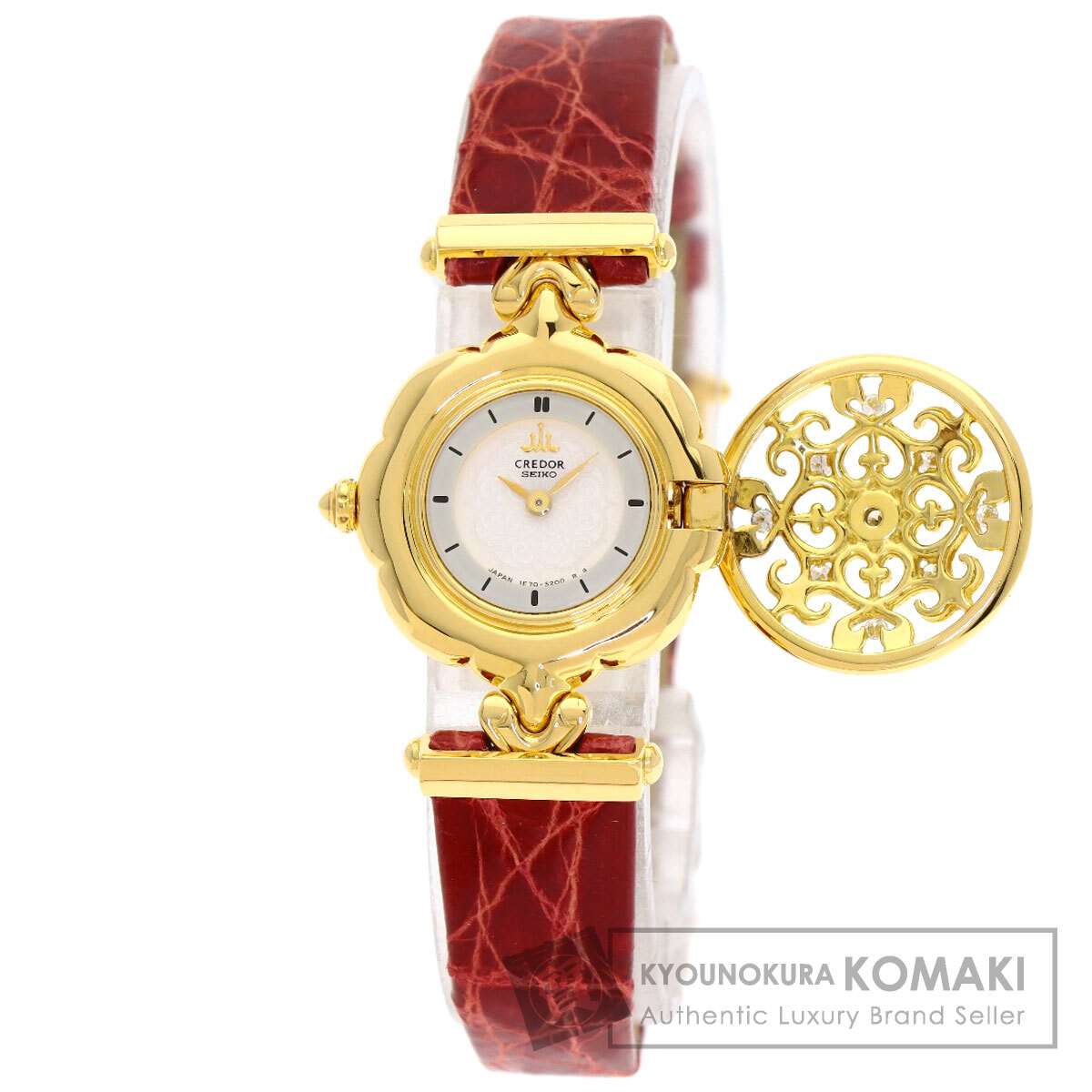 SEIKO セイコー 1E70-2120 クレドール 腕時計 K18イエローゴールド/革