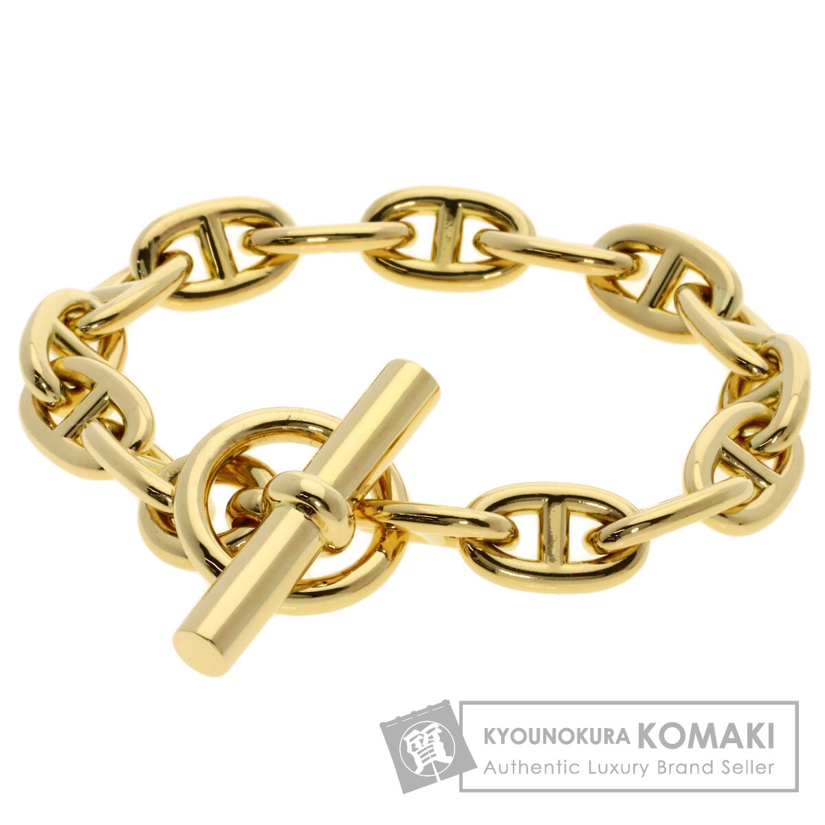 HERMES エルメス シェーヌダンクル MM 15コマ ブレスレット K18