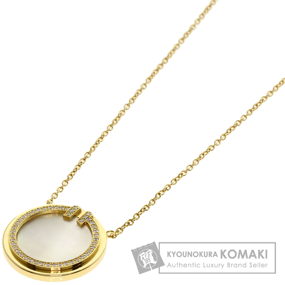 ティファニー ネックレス T TWO シェル ダイヤモンド