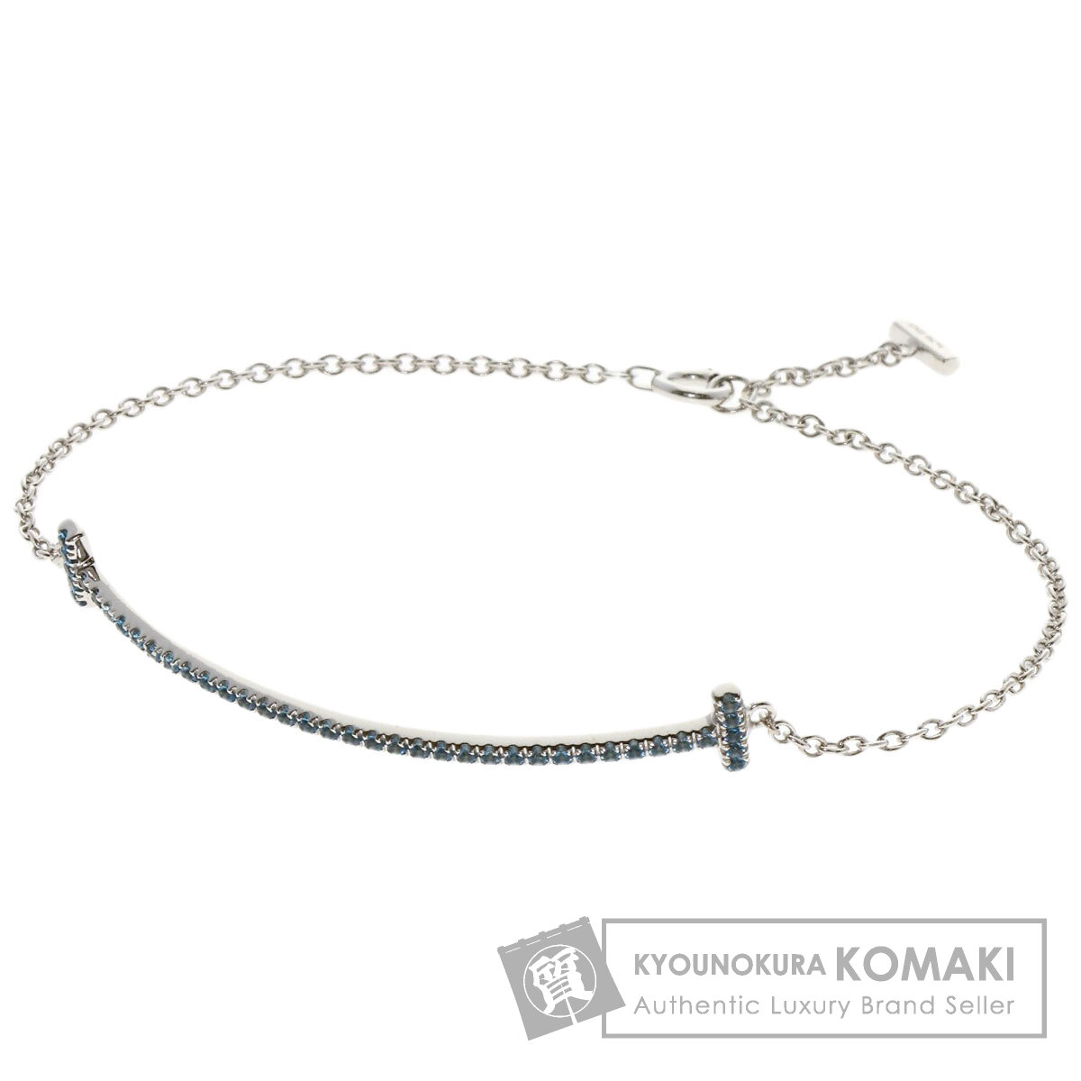 TIFFANY&Co. ティファニー Tスマイル ブルートパーズ ブレスレット K18