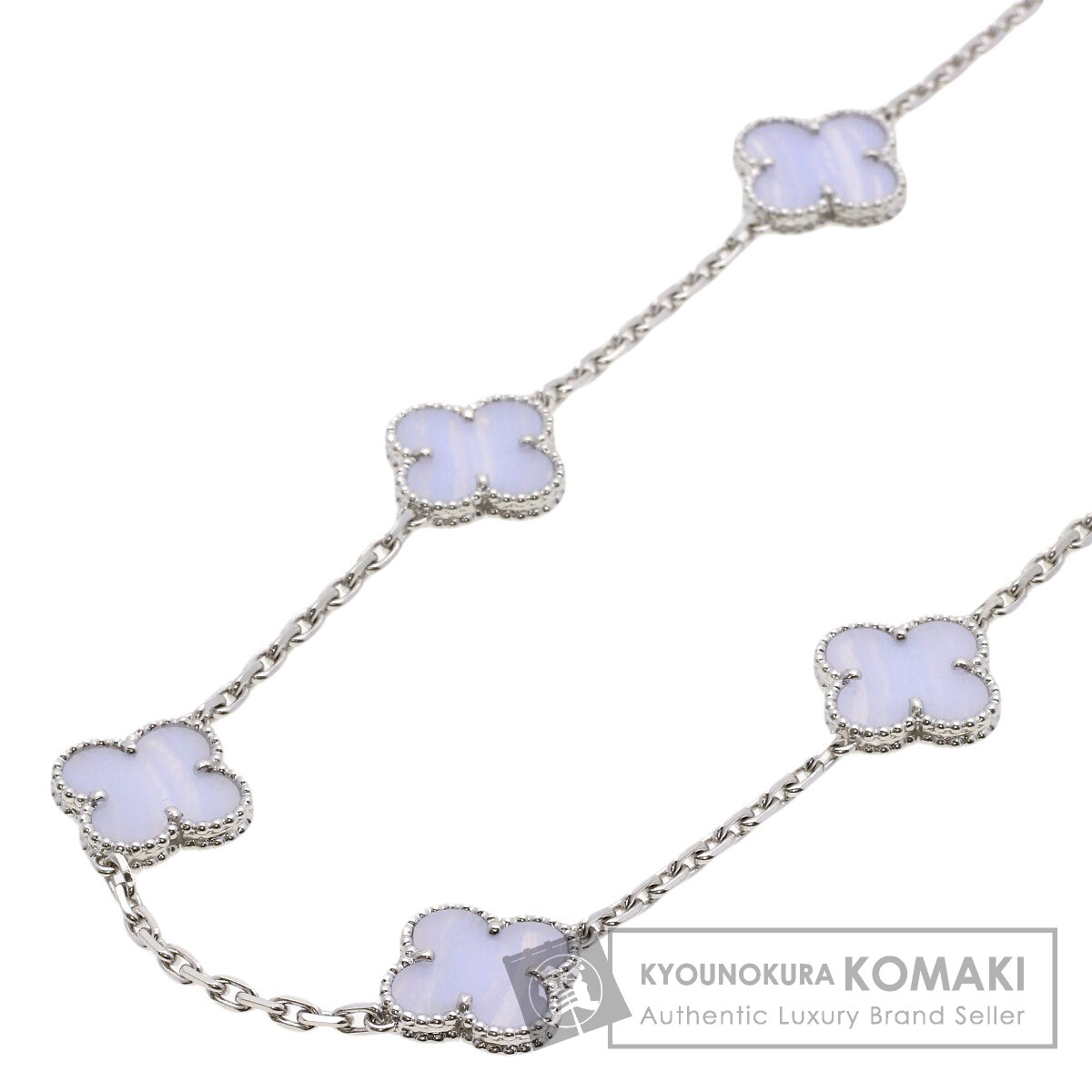 ヴァンクリーフ＆アーペル ネックレス ヴィンテージ アルハンブラ 10P カルセドニー