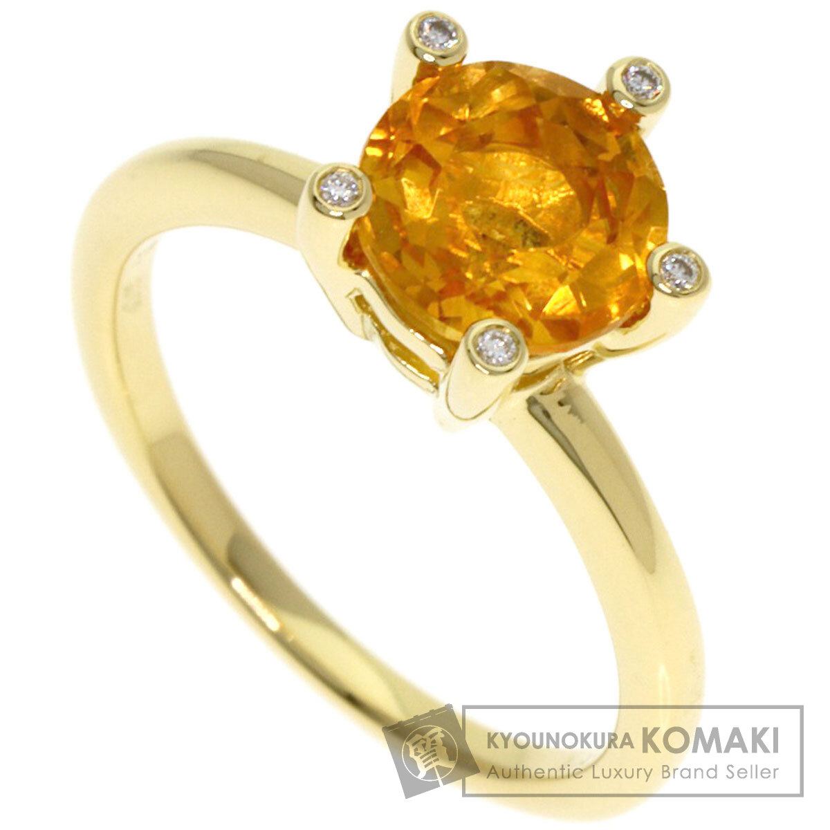 ポンテヴェキオ リング・指輪 シトリン ダイヤモンド