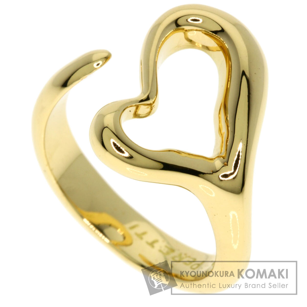 TIFFANY&Co. ティファニー オープンハート リング・指輪 K18イエロー