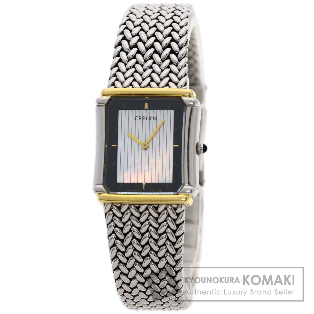 A◆SEIKOセイコー　クレドール　8420-6690　SS/K18YG　腕時計 SEIKO セイコー 8420-6690 クレドール スクエアフェイス 腕時計