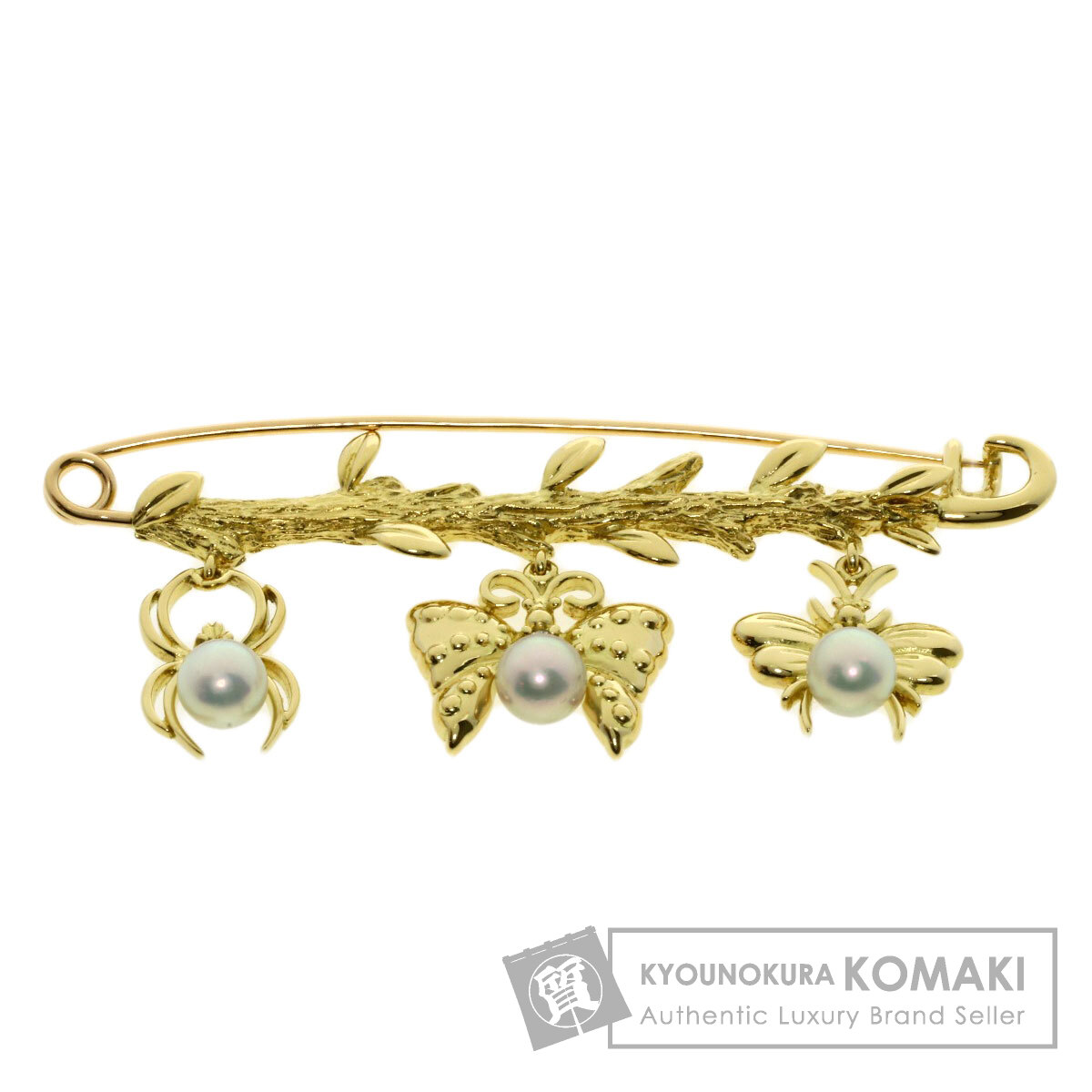 ミキモト ブローチ 蝶 蜘蛛 蜂 モチーフ パール 真珠