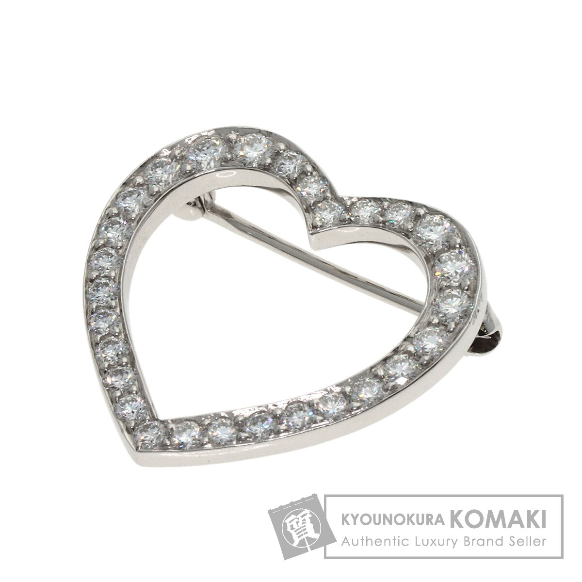 ティファニー ブローチ オープン ハート ダイヤモンド