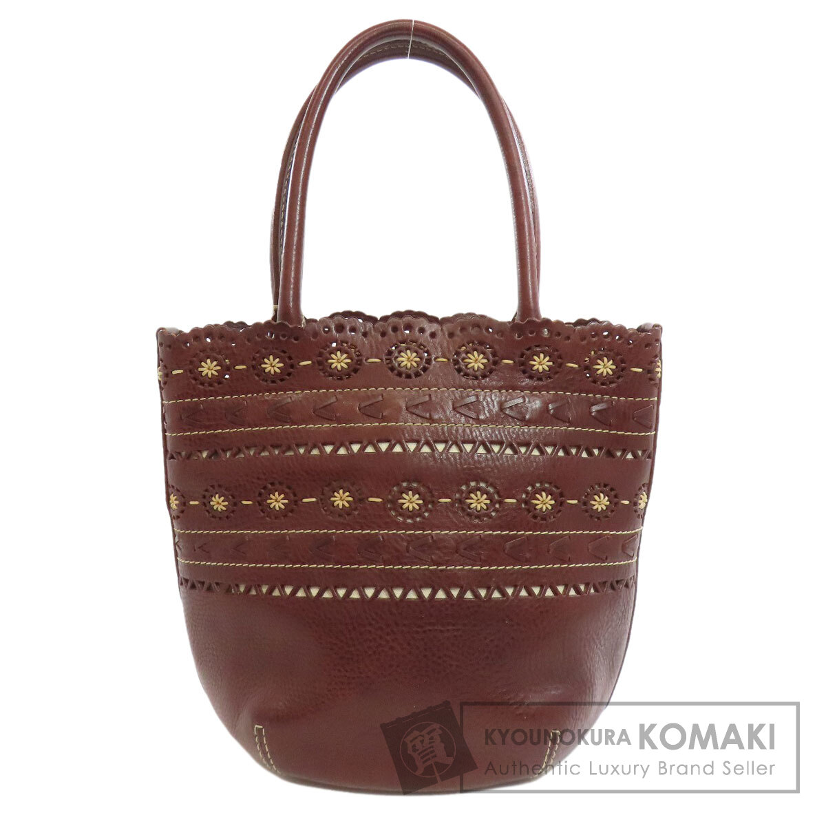 ゲンテン トートバッグ フラワーステッチ