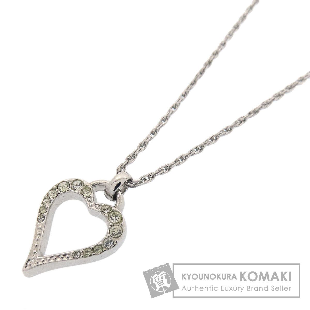 クリスチャンディオール ネックレス ハート ラインストーン