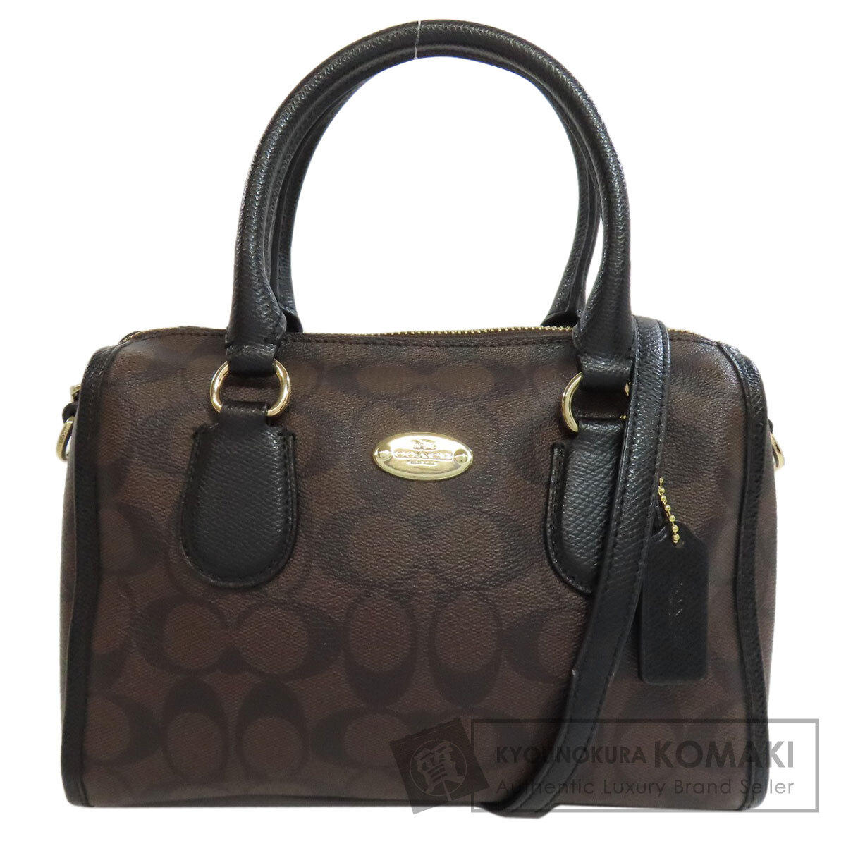 COACH コーチ F34084 シグネチャー 2WAY ハンドバッグ PVC レディース
