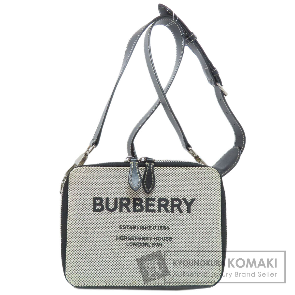 BURBERRY バーバリー ロゴ ショルダーバッグ キャンバス