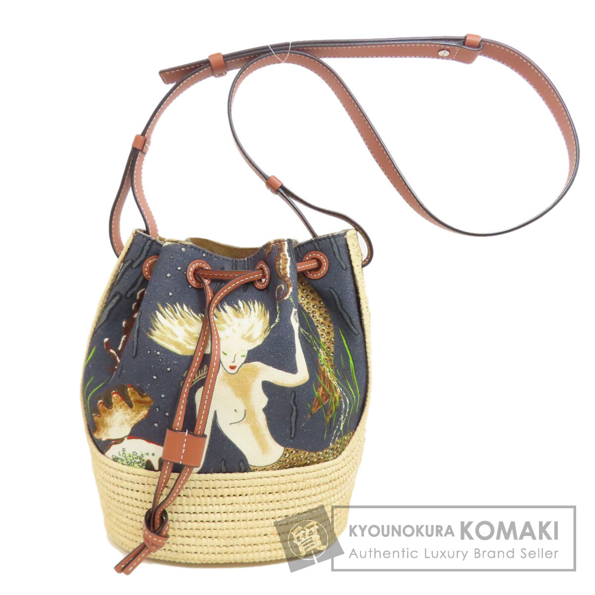 LOEWE ロエベ マーメイドモチーフ ショルダーバッグ キャンバス