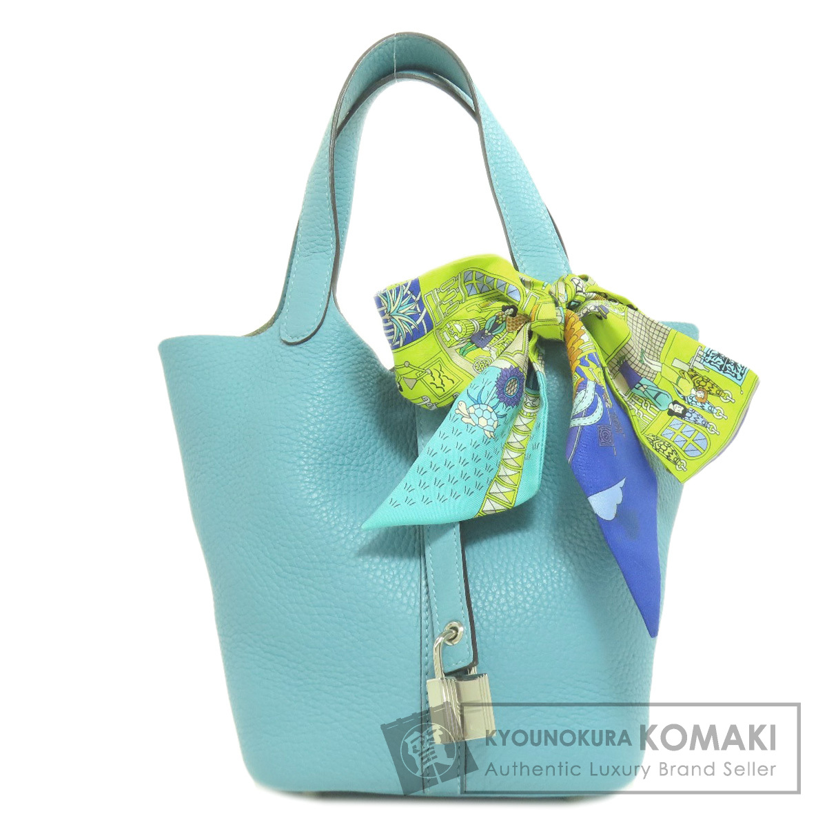 HERMES エルメス ピコタンロックPM シルバー金具 ツイリー付き