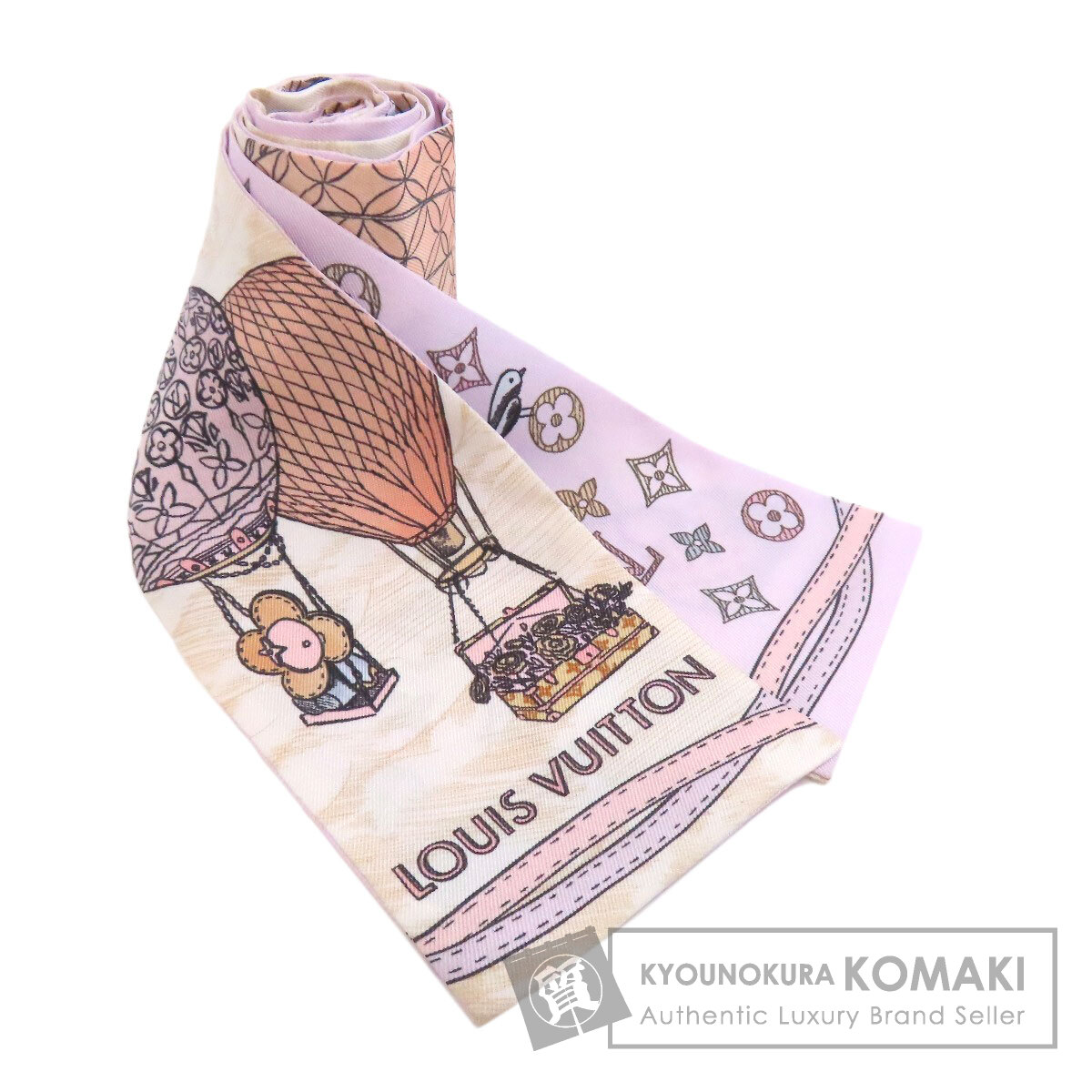 【新品未使用】LOUIS VUITTON スカーフ　M77680 気球玉デザイン 新品未使用】LOUIS VUITTON スカーフ M77680 気球玉デザイン