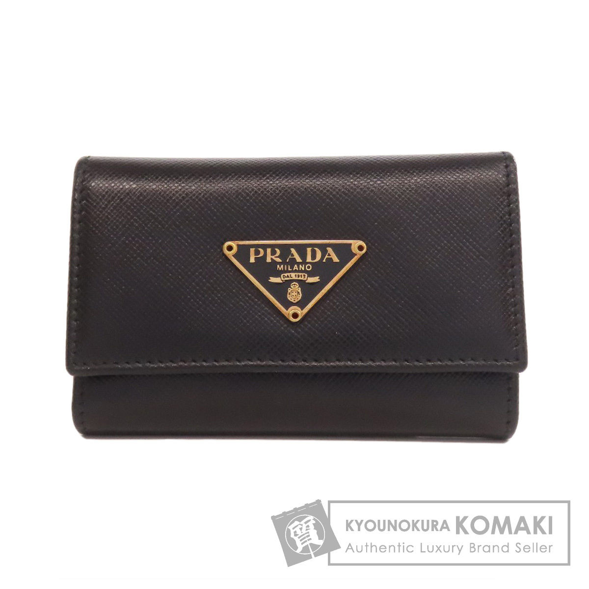 ※いとさん　【美品】PRADAキーケース PRADA プラダ 1M022 ロゴ金具 キーケース サフィアーノ
