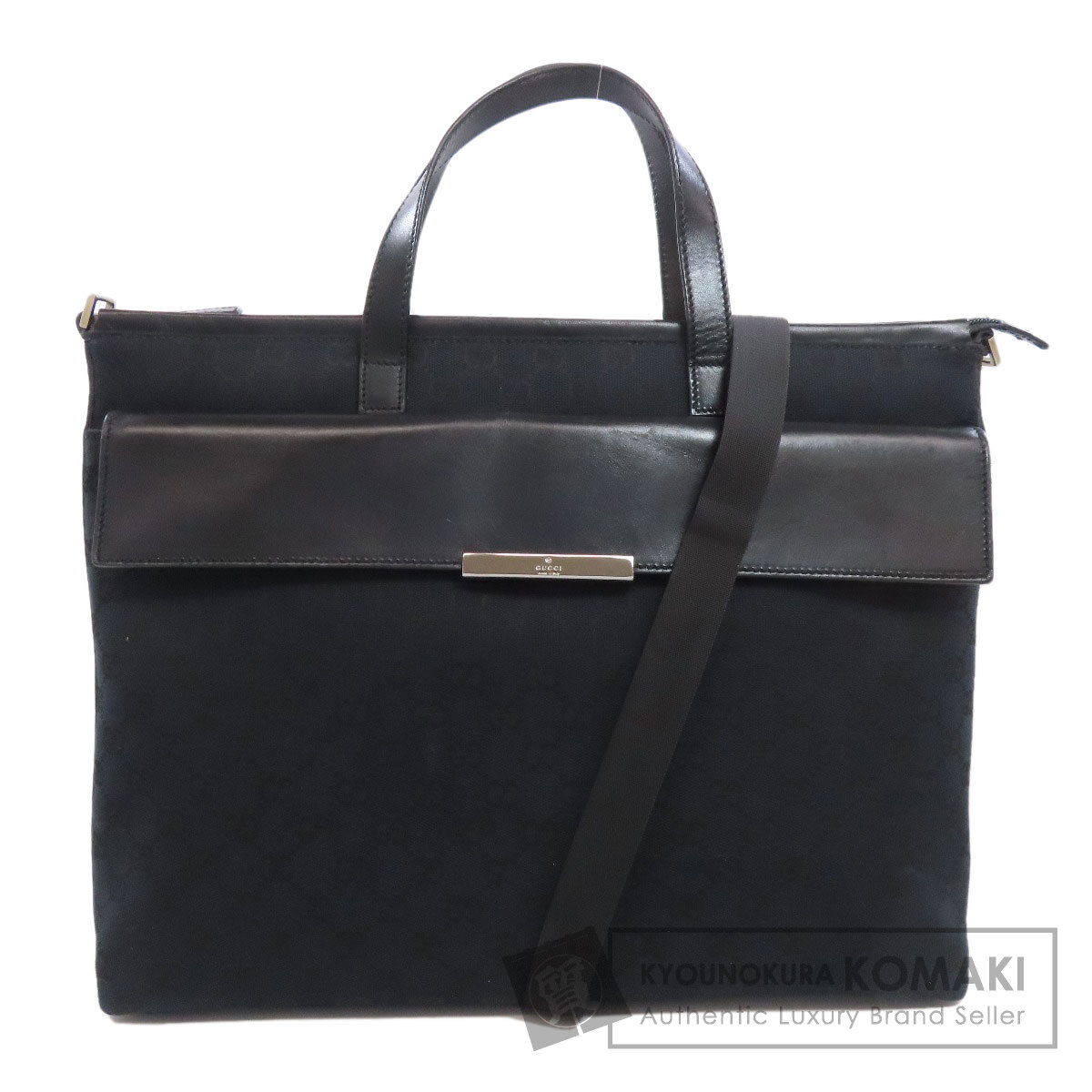 極美品】GUCCI グッチ ビジネスバッグ A4ゴールド金具 黒 レザー