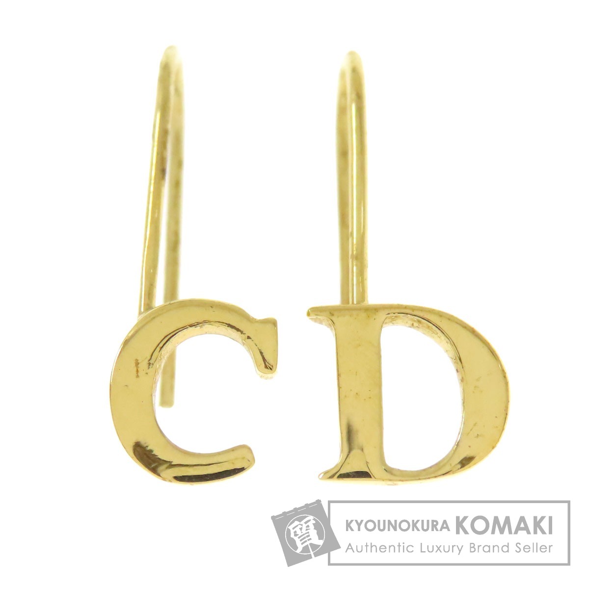 CHRISTIAN DIOR クリスチャンディオール CDロゴ ピアス 金属製