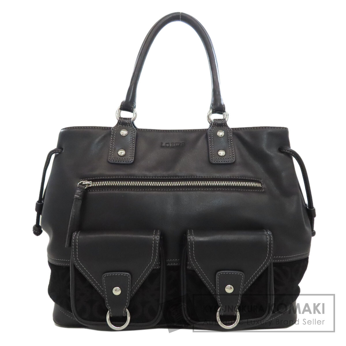 LOEWE ロエベ ロゴ ハンドバッグ レザー レディース ブランド京