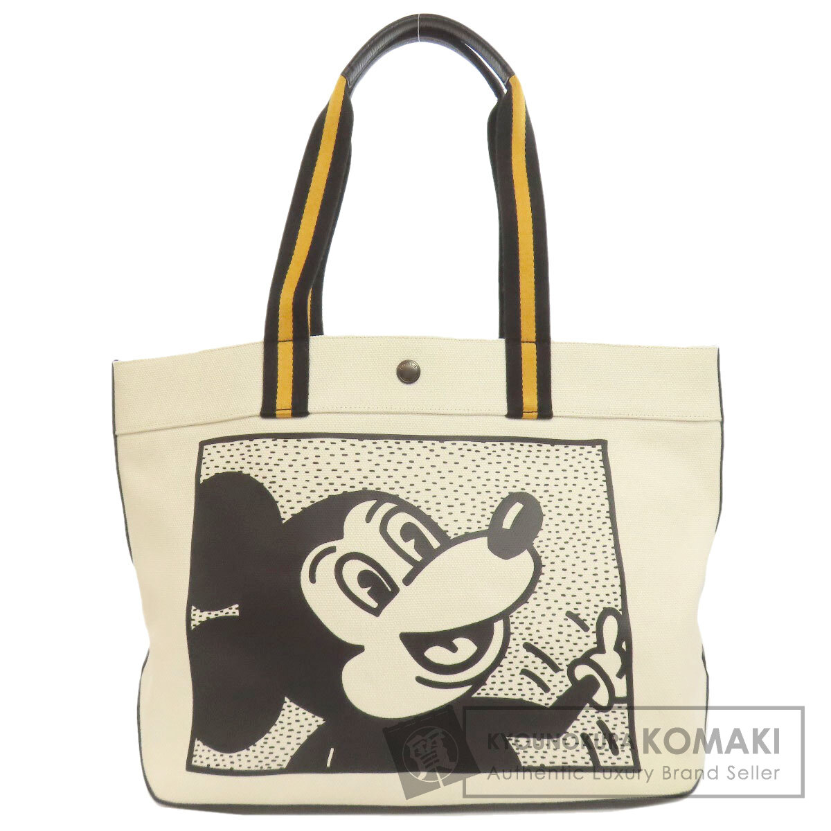 【日向】ミッキーマウス トートバッグ キャンバス キースヘリングコラボ 日向】ミッキーマウス トートバッグ キャンバス キースヘリングコラボ