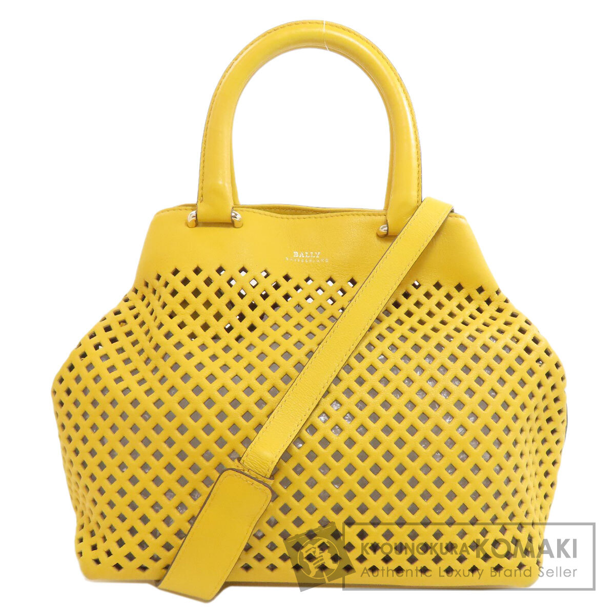 『美品』BALLY バリー　ボストンバッグ 2way パンチングレザー　大容量 BALLY バリー パンチング 2WAY ハンドバッグ レザー レディース