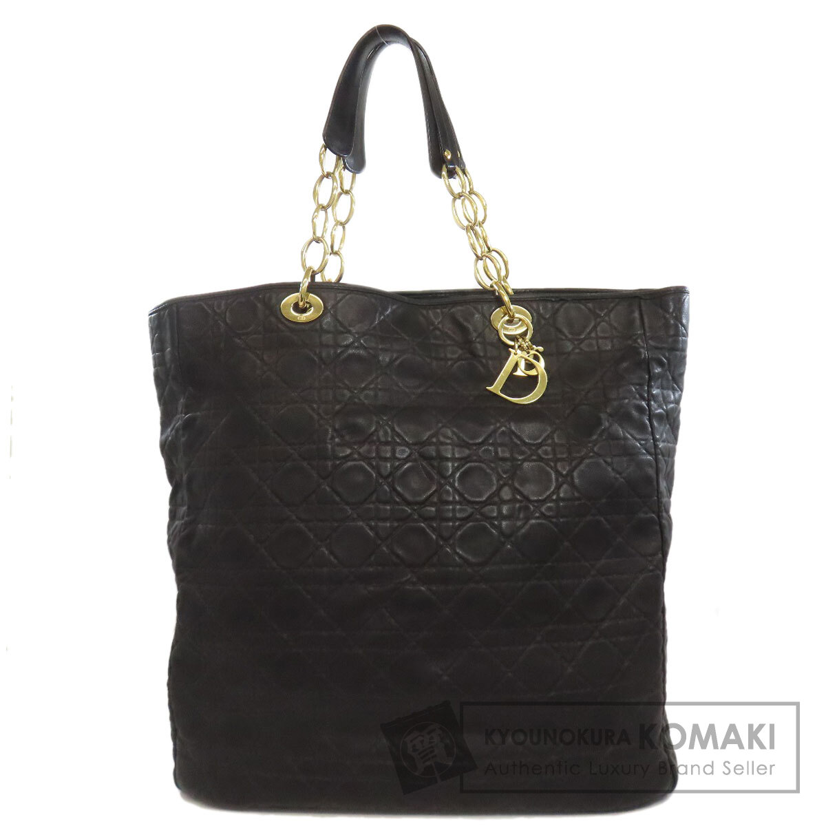 【本物☆カード付き】クリスチャンディオール トートバッグ カナージュ 黒 レザー CHRISTIAN DIOR クリスチャンディオール カナージュ トート