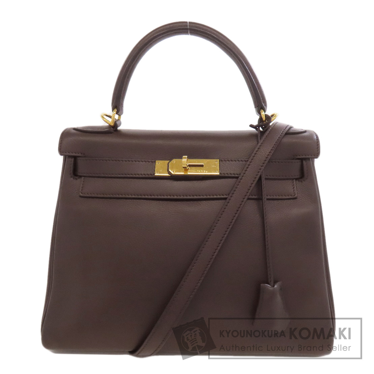 HERMES エルメス ケリー28 内縫い ゴールド金具 ハンドバッグ レザー