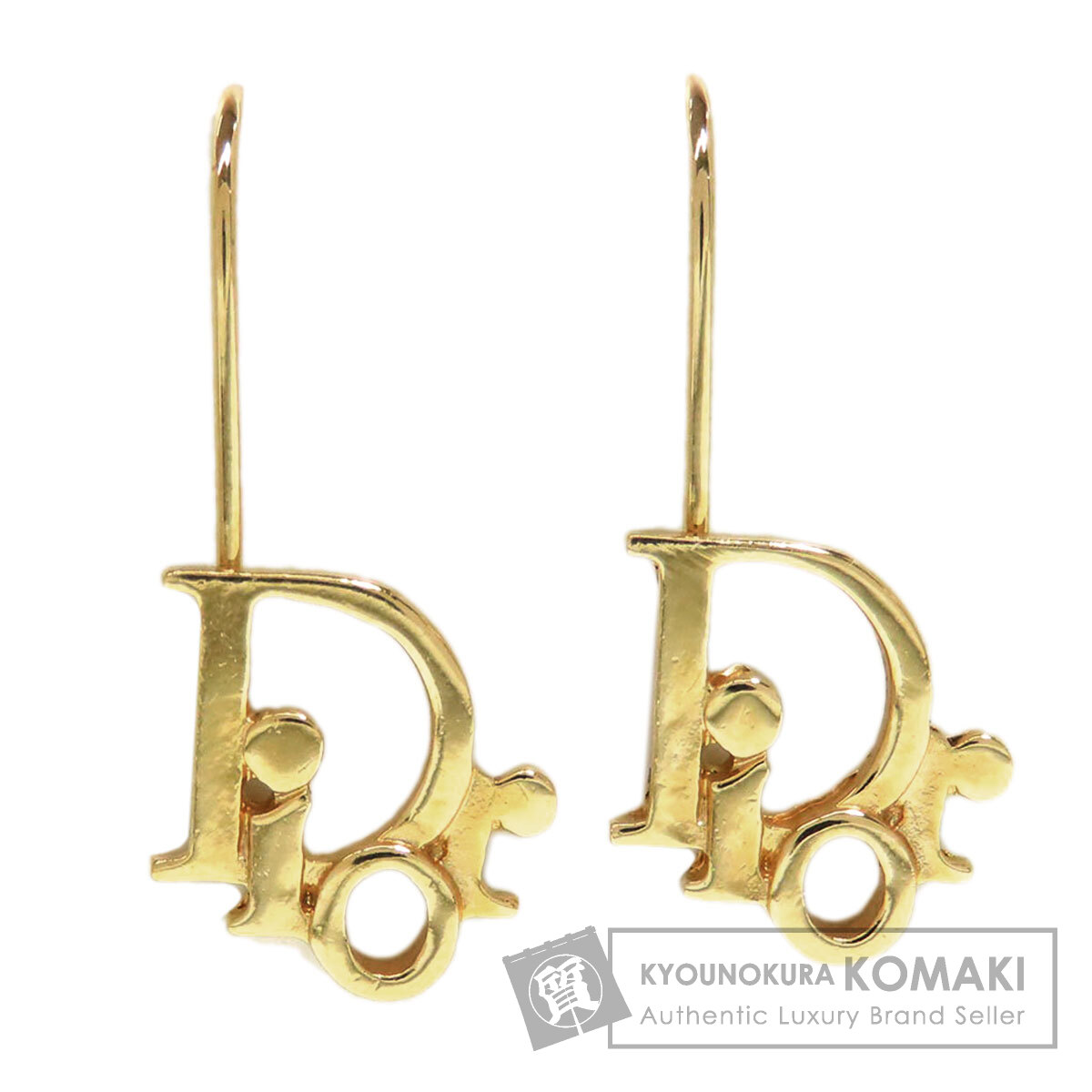 CHRISTIAN DIOR クリスチャンディオール ロゴ ピアス 金属製 CHRISTIAN DIOR クリスチャンディオール ロゴ ピアス 金属製
