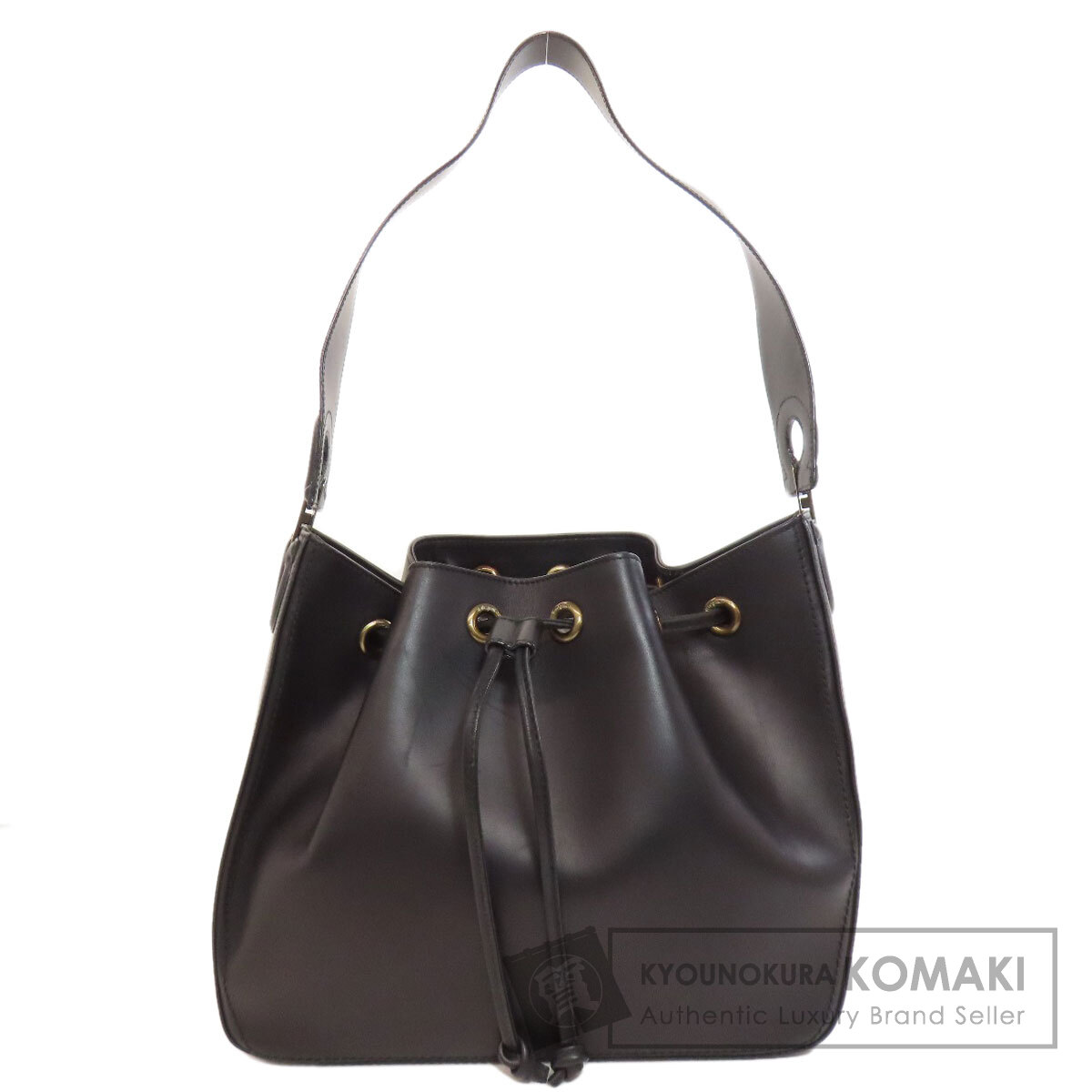 【希少✨良品】サルヴァトーレフェラガモ　ラタン　かごバッグ　巾着　黒　レザー　籐 Salvatore Ferragamo サルヴァトーレフェラガモ ラタンバッグ