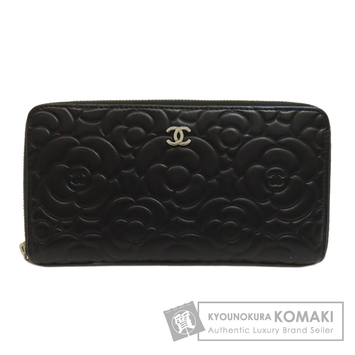 CHANEL シャネル カメリア 長財布 CHANEL シャネル カメリア シルバー金具 長財布(小銭入れあり