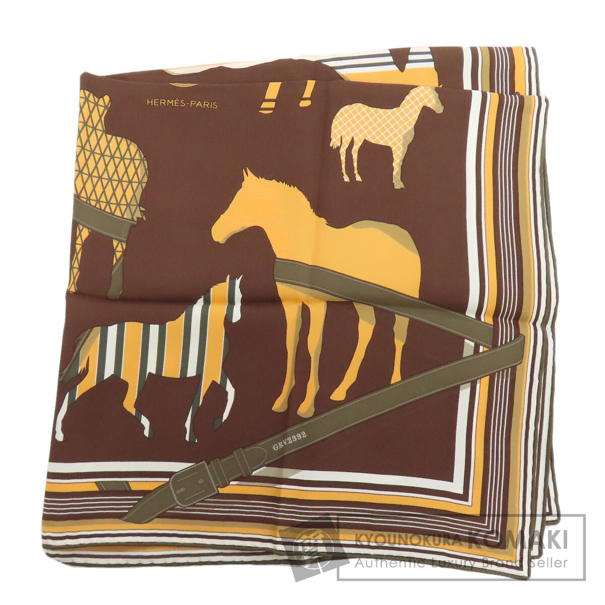 HERMES エルメス カレ70 馬柄 スカーフ シルク レディース [中古