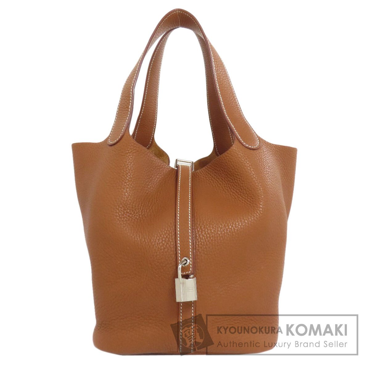 エルメス ハンドバッグ ピコタンロックMM ゴールド シルバー金具