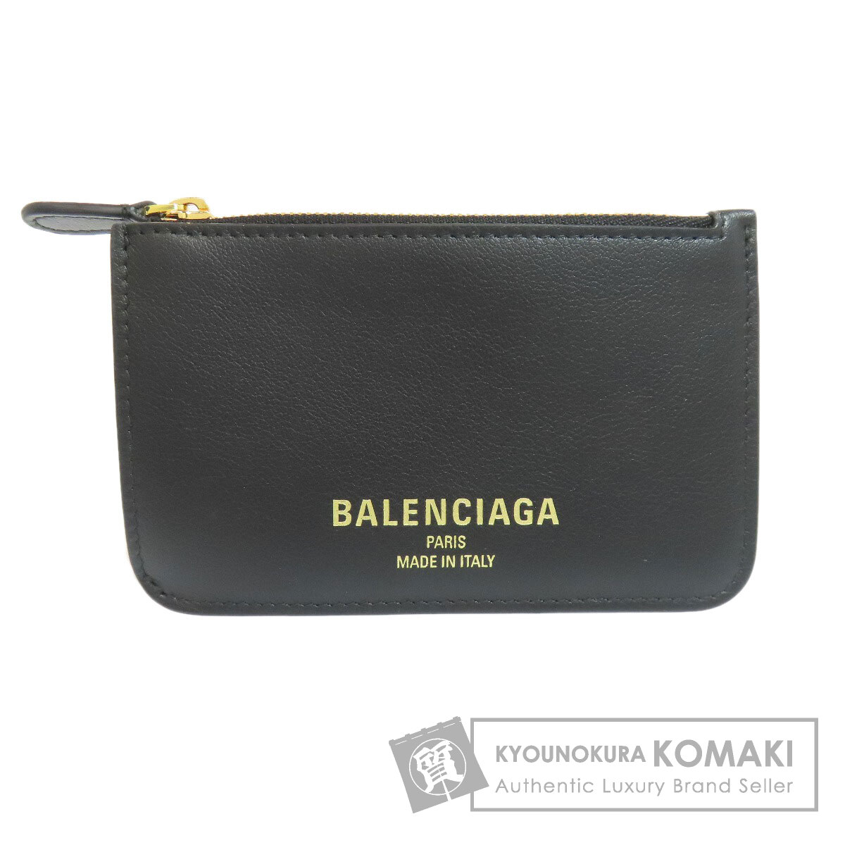 BALENCIAGA レザー コインケース BALENCIAGA ブラック レザー コインケース