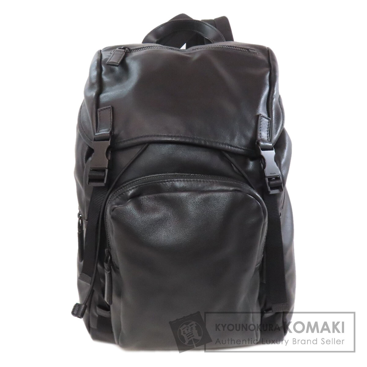 PRADA プラダ 2VZ135 ロゴ金具 リュック・デイパック レザー