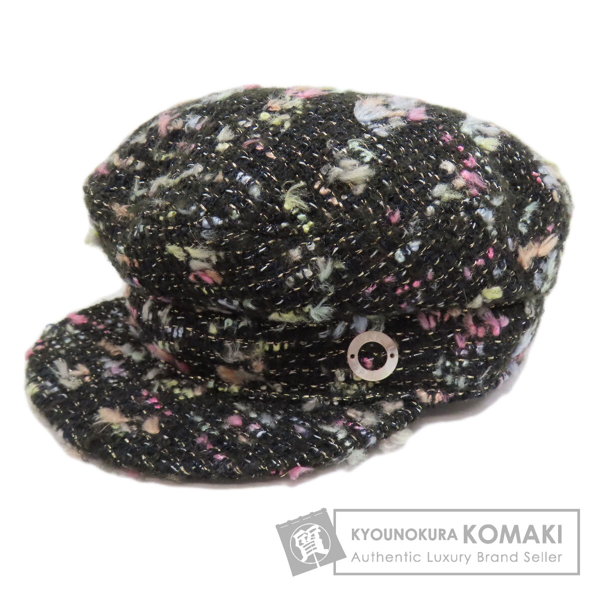 CHANEL シャネル キャスケット 帽子 ツィード レディース [中古